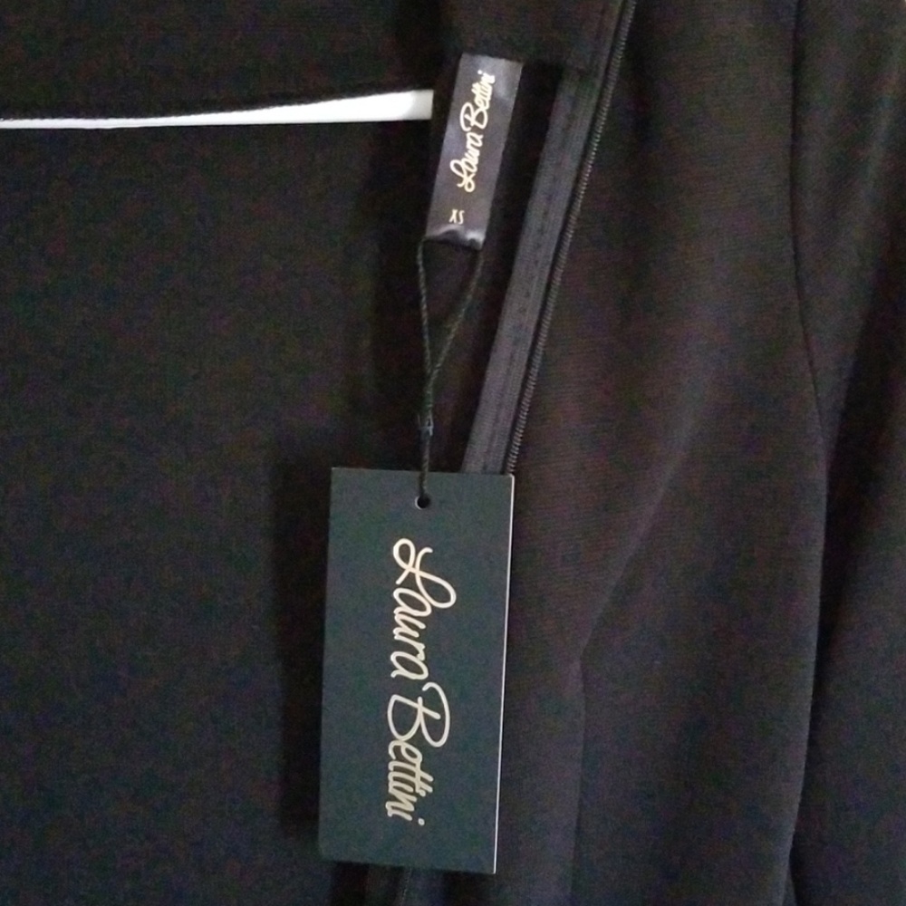 Laura Bettini Black Dress Size XS Boat Collar New With Tag - Picture 4 of 6